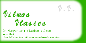 vilmos vlasics business card